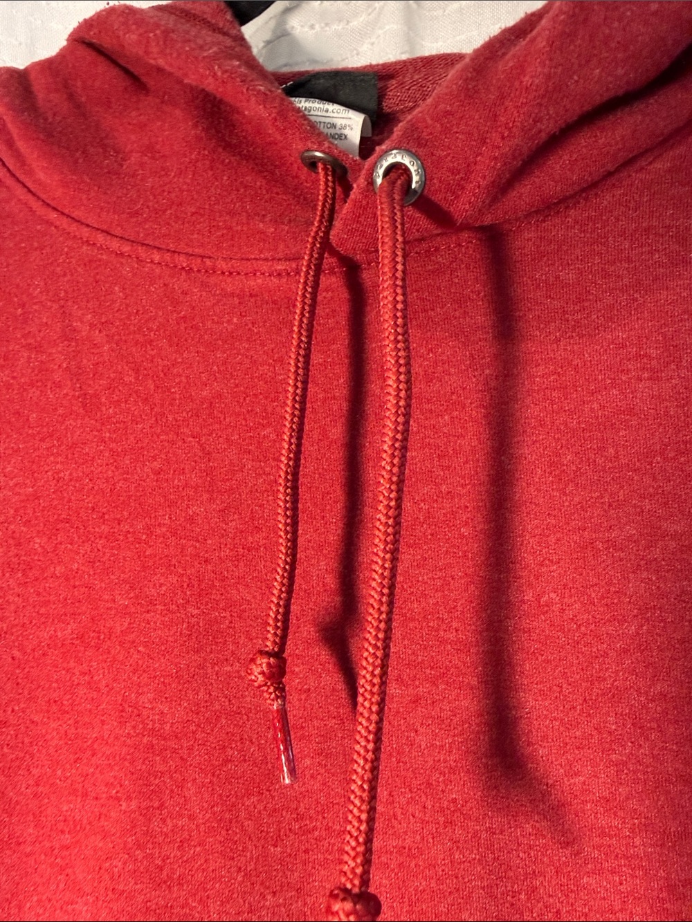 Patagonia Maroon Pullover Hoodie with Chest Patch size Large - Picture 5 of 16